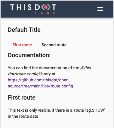 First route